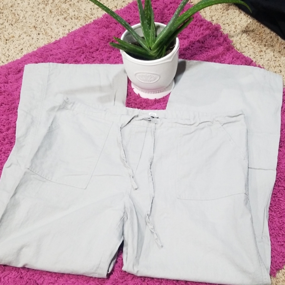 VENUS, Gray Cotton Drawstring pants